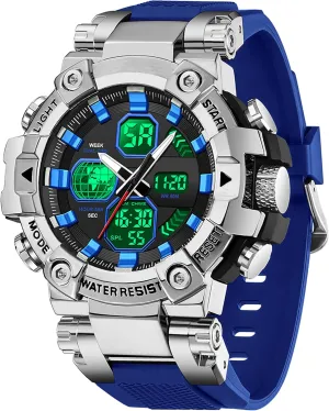 Military Tactical Sport Running Digital Analog cerebral Stopwatch findtime Relojes para Hombres Watches for Men Blue Mens Watches Waterproof 
