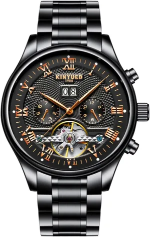 Military Watch FANMIS Business Luxury Stainless Steel Automatic Mechanical sewage weekday irrigation machine Men Sports Date Skeleton Waterproof 