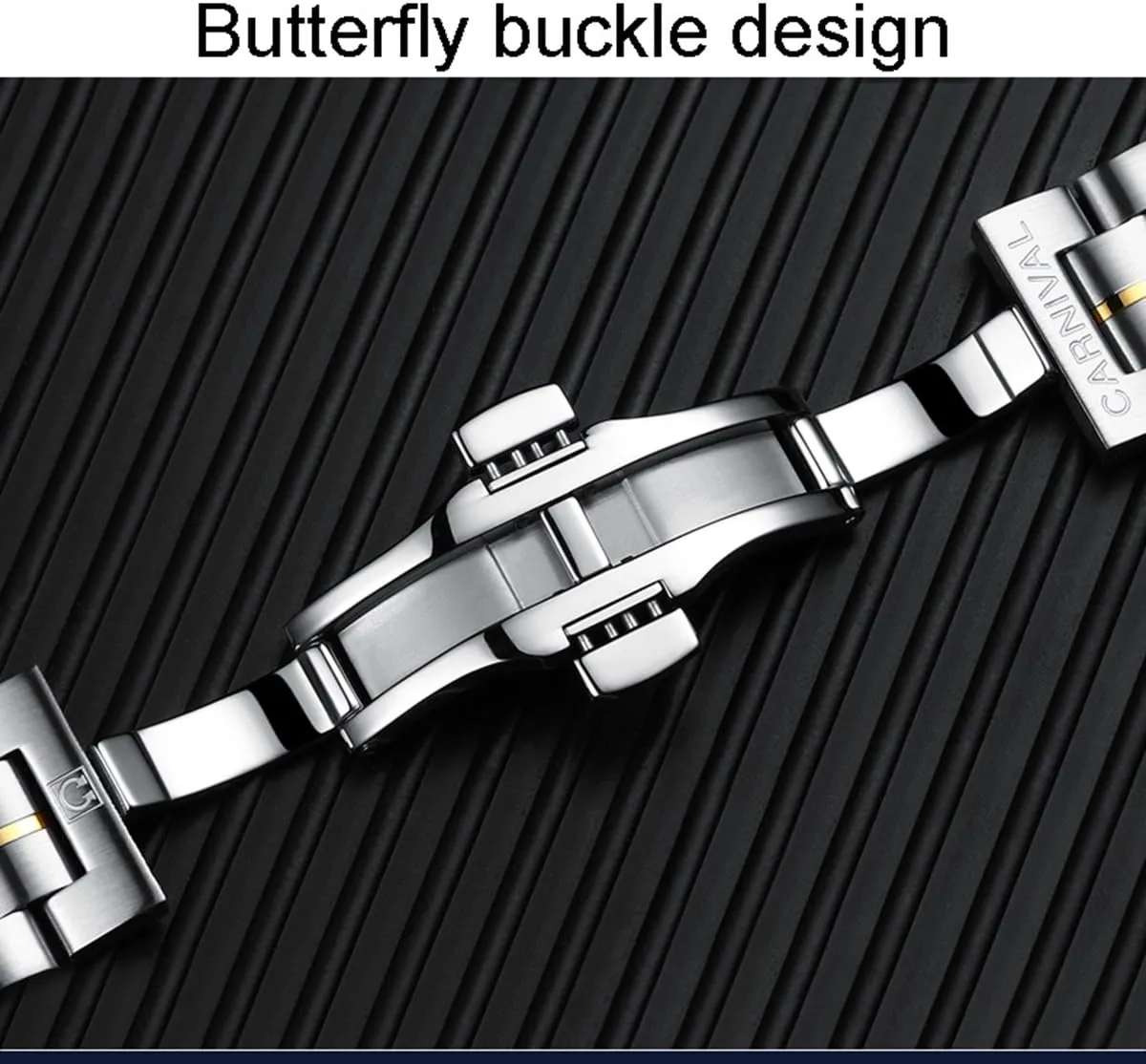 Military Watches Luxury Men Business restless Stainless Steel Automatic Mechanical Calendar Waterproof Sports 