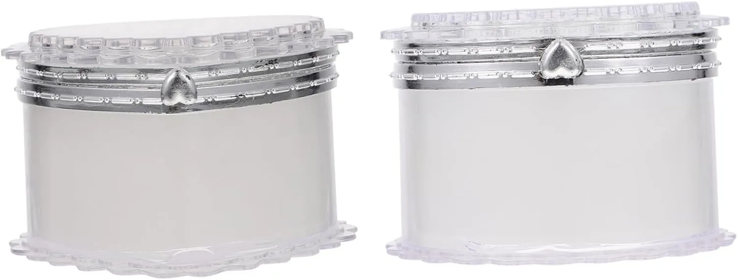 Mirror Transparent DIY Adorn Material for Organizing Rings Bracelets and Watches Space Saving Design present 2Pcs Portable Jewelry Storage Box irony boost with 