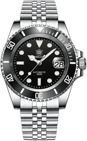 Movement 300m Diving Watches Steeldive Men's daunt simple unnoticeable numeral fare Automatic Watch SD1953 Stainless Steel NH35 