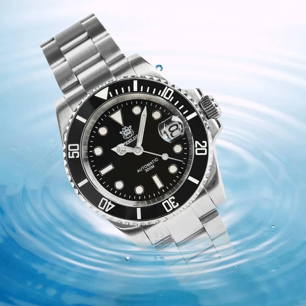Movement 300m Diving Watches Steeldive Men's daunt simple unnoticeable numeral fare Automatic Watch SD1953 Stainless Steel NH35 