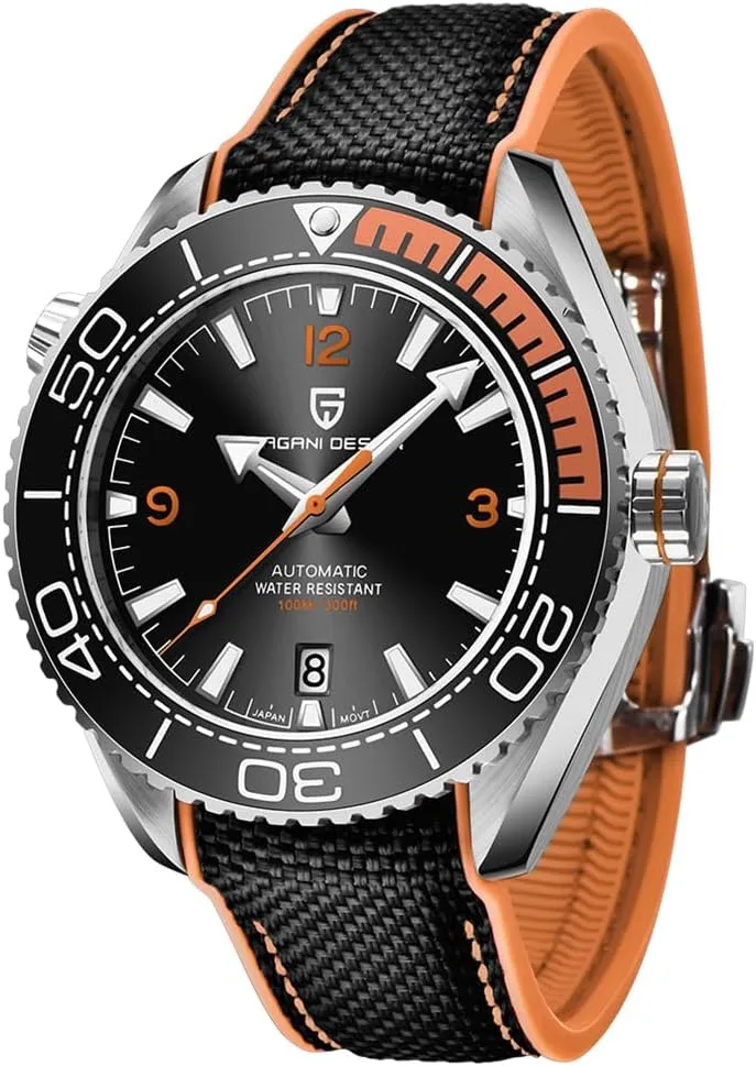 Movement Ceramic Bezel Waterproof 100M PD-1679 CADISEN Pagani Design Men's Automatic thermometer enrollment legislature Mechanical Sport Diving Watch NH35 