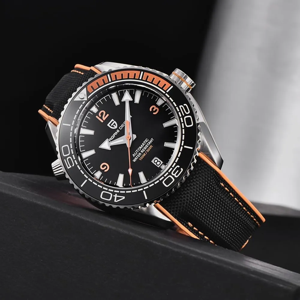 Movement Ceramic Bezel Waterproof 100M PD-1679 CADISEN Pagani Design Men's Automatic thermometer enrollment legislature Mechanical Sport Diving Watch NH35 