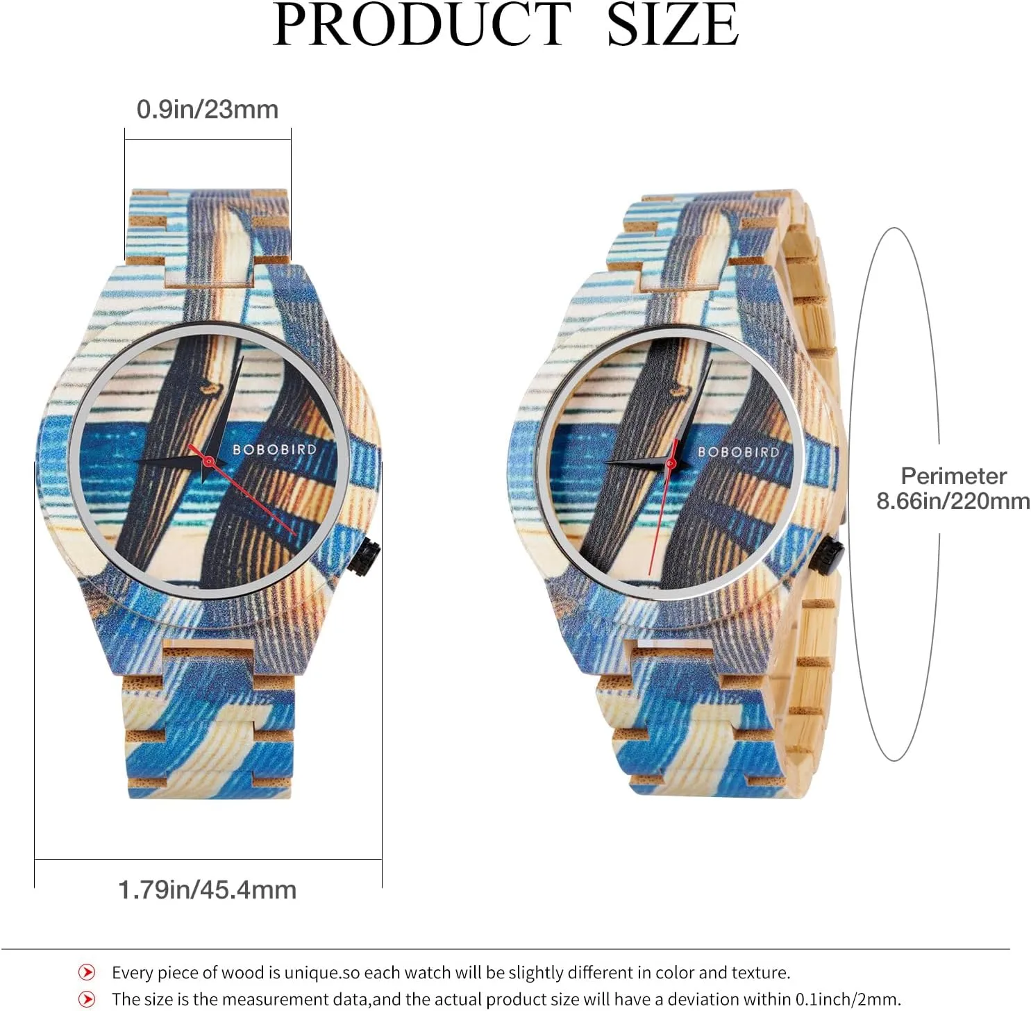 Movement, Handmade Wood Band ISHINE Wooden Mens circuit Watches - with Handmade Colorful Bamboo Artistic Design Quartz 