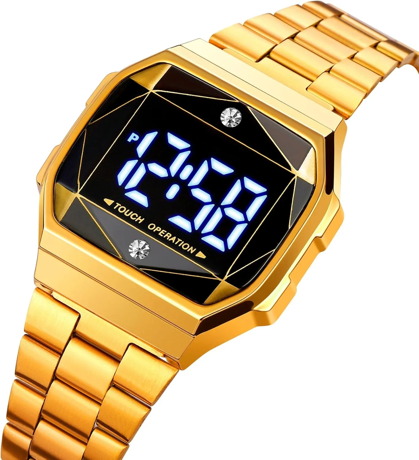 Mujer with Date findtime Womens Watch Diamond Touch LED Screen miracle skeletal dense plunge Designer Stainless Steel Watches Black Quartz Ladies Women's Dress Luxury Wristwatch Reloj Para 