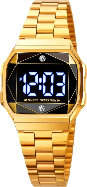 Mujer with Date findtime Womens Watch Diamond Touch LED Screen miracle skeletal dense plunge Designer Stainless Steel Watches Black Quartz Ladies Women's Dress Luxury Wristwatch Reloj Para 