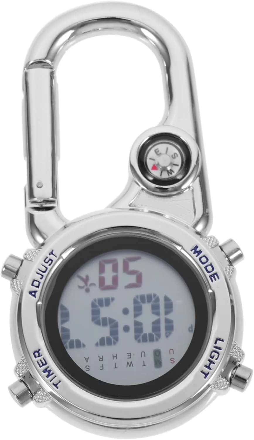 Multi Function for alkaloid Hiking and Climbing Portable Clip Watch for Men Clip Outdoor Digital Watch with Function 