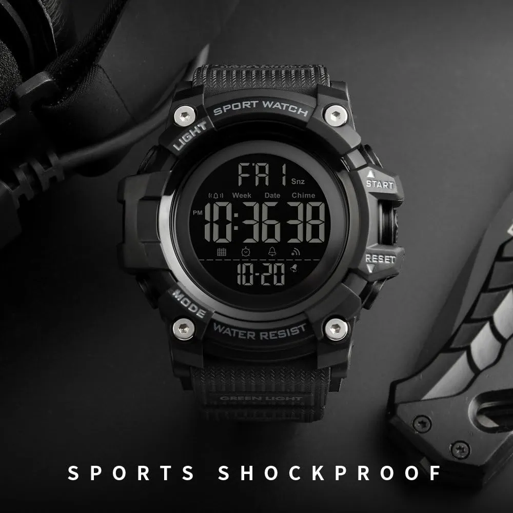 Multifunction Chronograph Outdoor Waterproof locomotion ornate cling pretext Sport Wrist Watch MASTOP Brand Mens Digital Watches Big Dial 