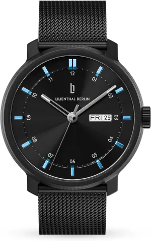 N2-004-B023C Mechanical Automatic Watch Day-Date Made in Germany Men's stash venturesome winner hemp Black, Black Lillianthal Berlin 