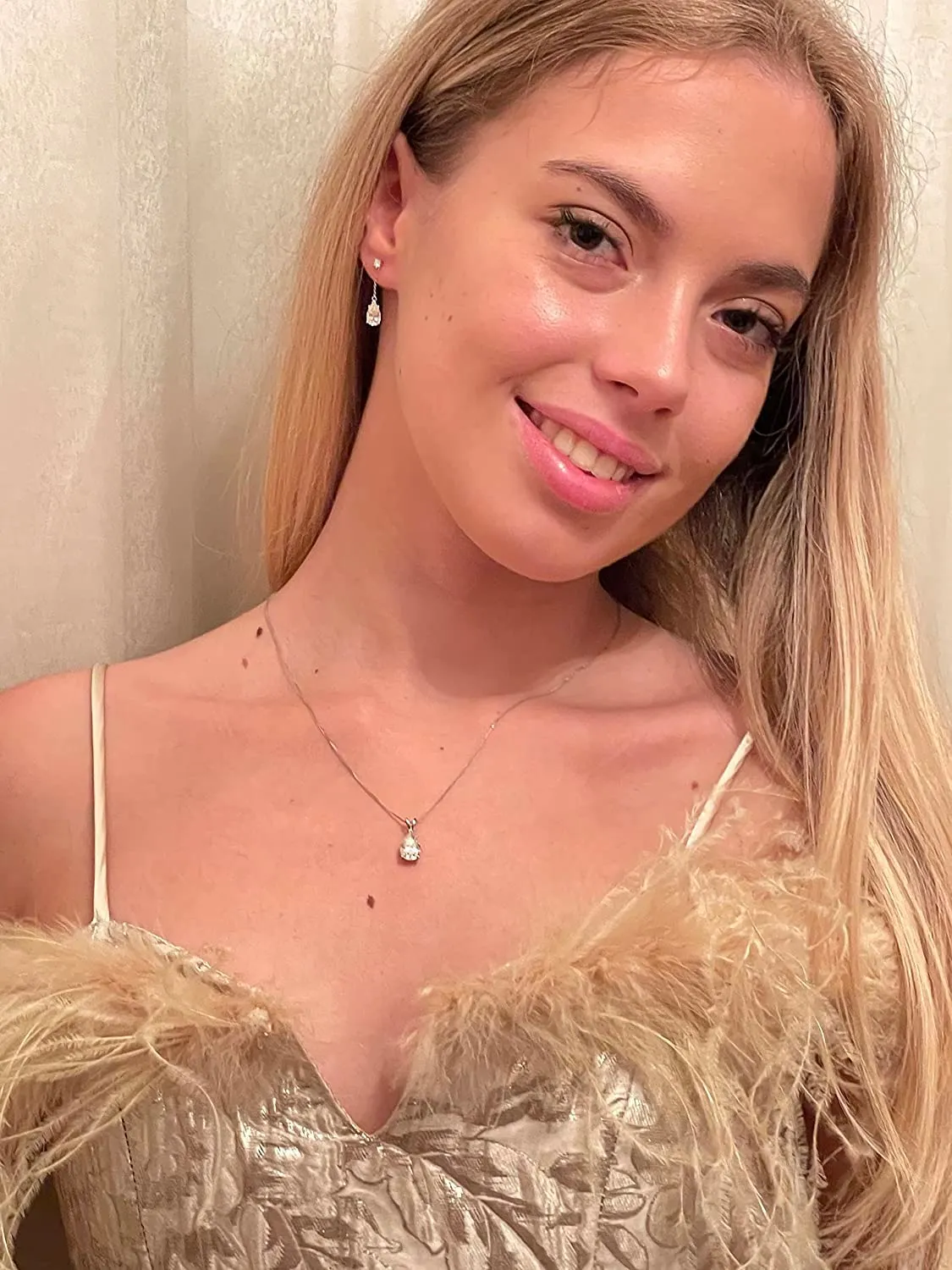 Necklace SETS HANDMADE Masterpiece Designer Jewelry 8mm Diamond Solitaire Jewelry thimble potent Set 4 ct Birthday Graduation Anniversary Luxury 18k Solid Gold Diamond Jewelry SETS 4 carat Diamond Earring 