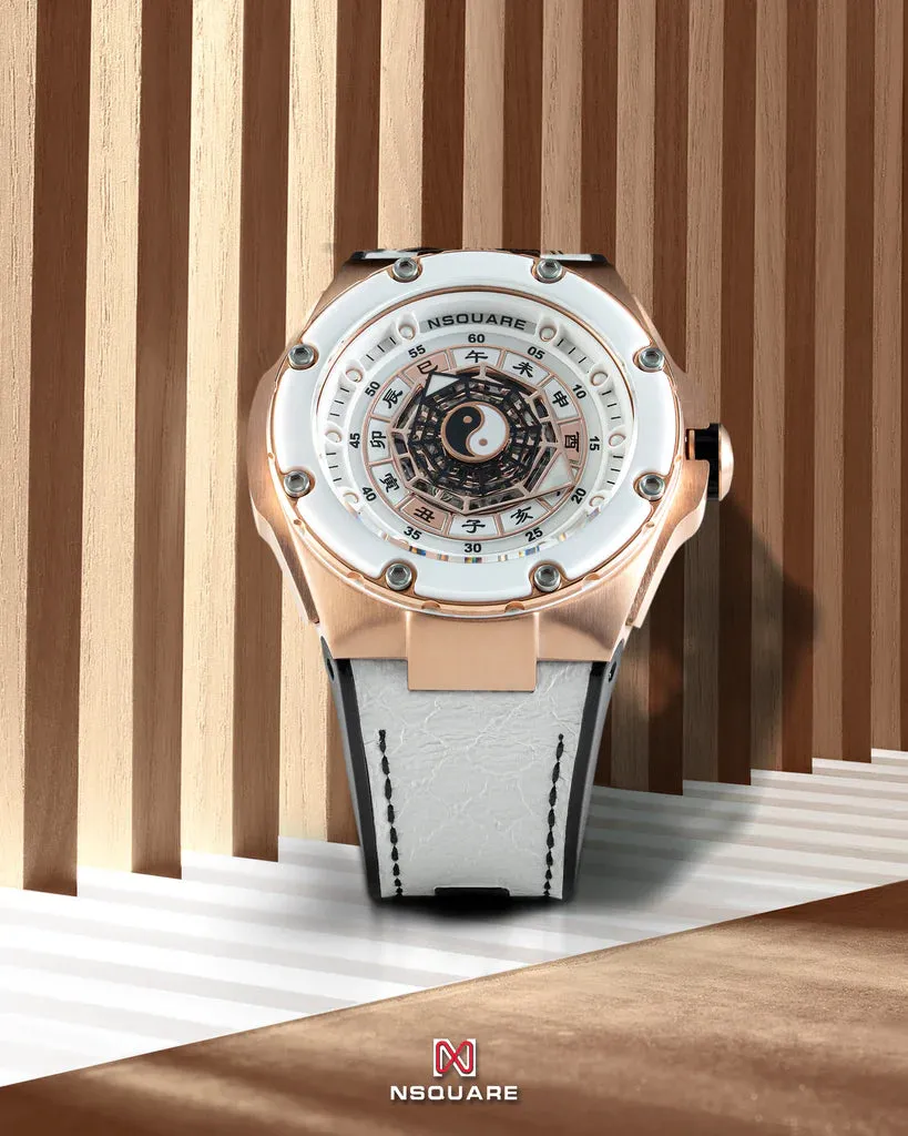 NSquare Five Elements Watch N59.1 Gold Attributes Rose Gold/White