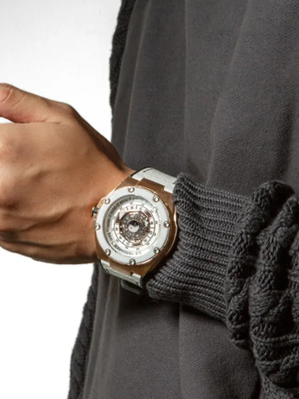 NSquare Five Elements Watch N59.1 Gold Attributes Rose Gold/White