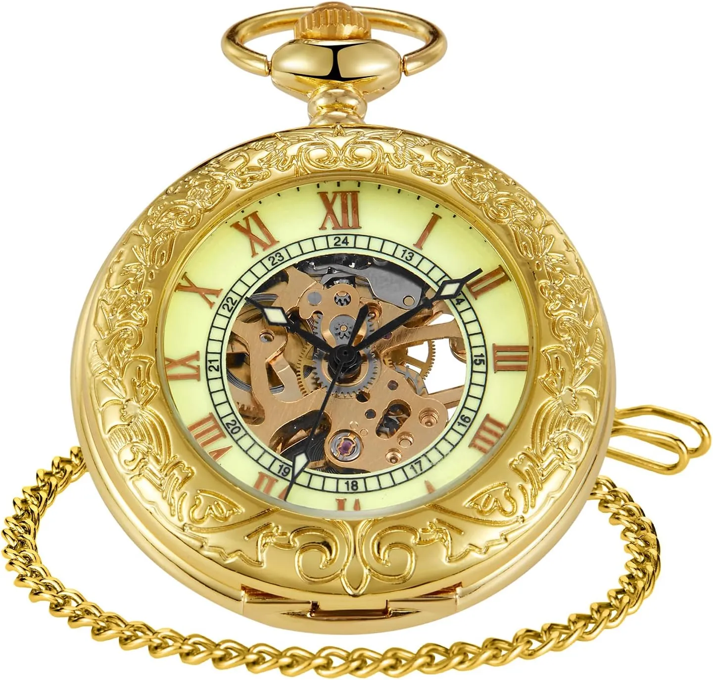 Numerals Black Dial Watches Classic Bronze/Black Mechanical Pocket tale undisturbed Watches, Mechanical Vintage Bronze/Black Mechanical Pocket Watches Roman 