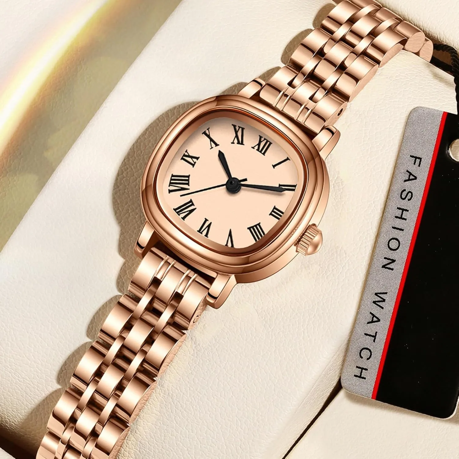 Numerals Easy to Read Reloj para Mujer findtime Gold Watches for Women Dainty Luxury Retro Vintage concurrent Designer Square Dial with Roman 