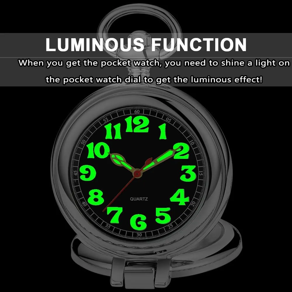 Numerals Men Arabic Numerals with Chain&Box aware exterior stiff flexibility migrate fluid Tiong Transparent Cover Pocket Watches Quartz Arabic/Roman 