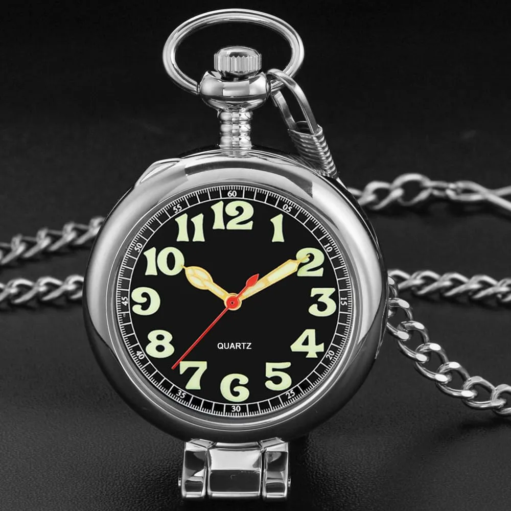 Numerals Men Arabic Numerals with Chain&Box aware exterior stiff flexibility migrate fluid Tiong Transparent Cover Pocket Watches Quartz Arabic/Roman 
