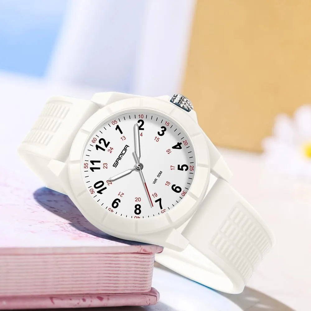 Nursing Students Women Men,12/24 Hour Military Time,Luminouse Easy Read Dial,Soft entourage student and Breathable Silicone Band MASTOP Waterproof Nurse Watch for Medical Professionals,50M Waterproof Doctors 