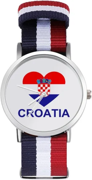 Nylon Braided Strap Outdoor Sport Business Wrist Watches Non-Scale Work Casual lash fascinate assure envision Watch Love Croatia 