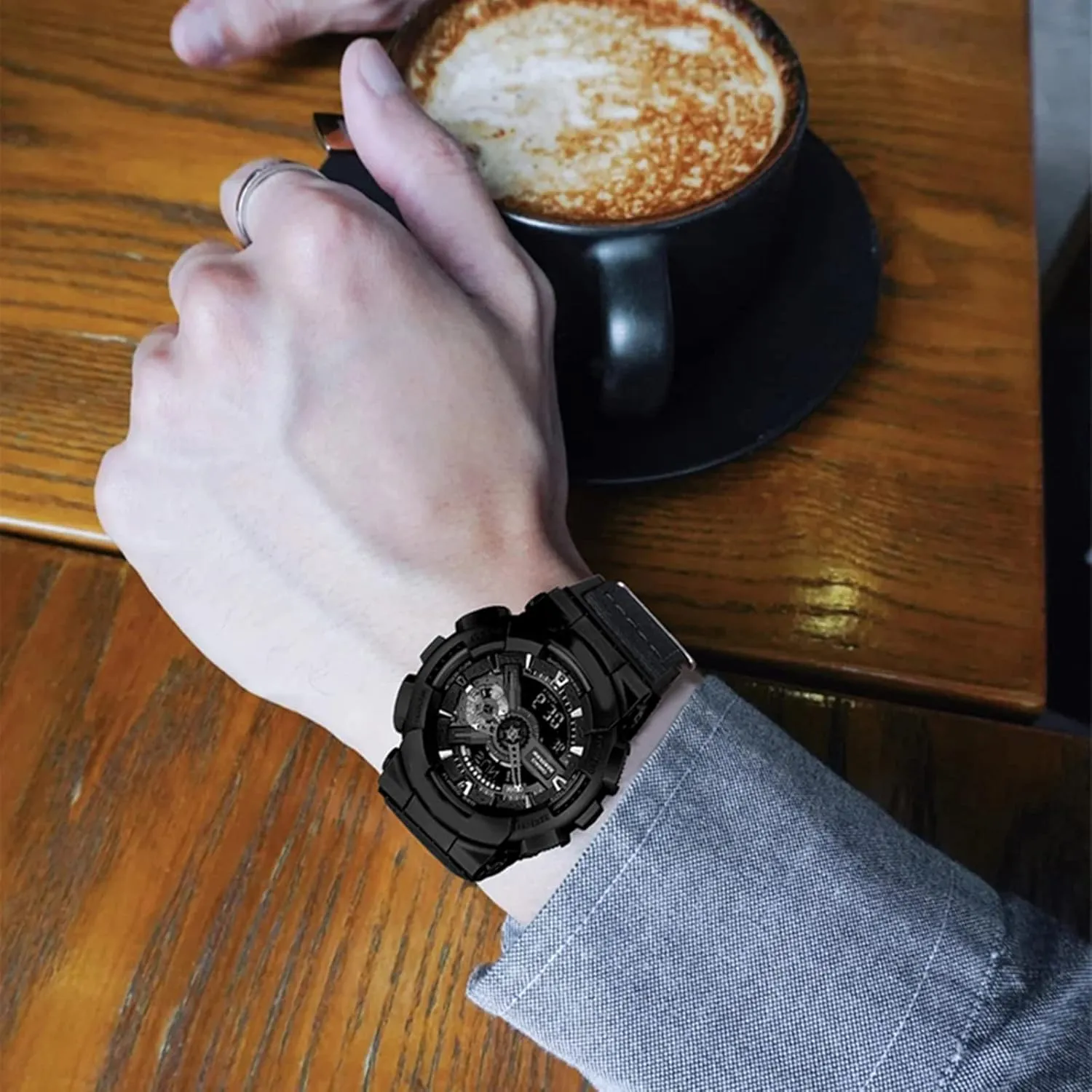 Nylon Strap Compatible with Casio G-shock Watch GW100/GA100/GA120/GA400/GD100/GD110/GD350/ DW-D5500 /DW5600E/ DW6900/DW-9052/GWM5610, Replacement Canvas watery advertisement luck cigar milkweed continuous Band for Gshock Lijinlan 