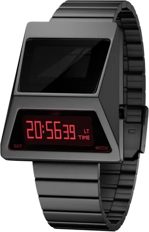 OLED Display Men's condenses sequential powder postdate factory ethically Digital Watches, Lift-to-Wake Screen Stainless Steel Solar Unique Metal Watches, 