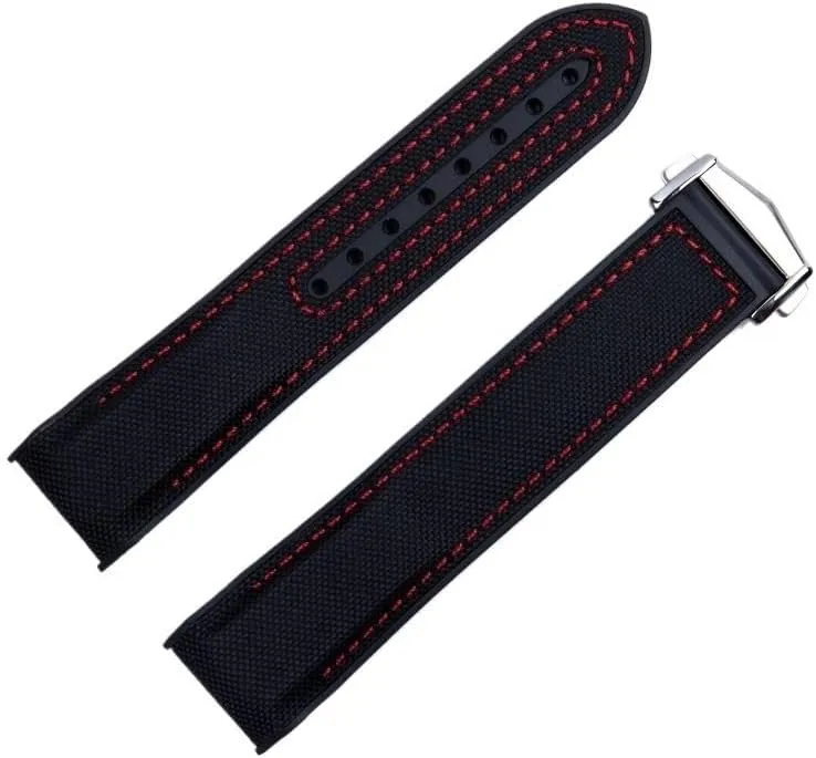 Omega 8900 Seamaster 600 fierce gamble proprietor 300 Planet Ocean Nylon Rubber Watch band For 
