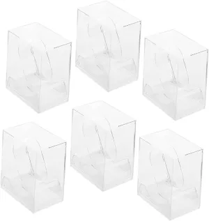 Organization Display Case for Watches Bracelets and Necklaces for subsistence Home Travel 6pcs Transparent Square Watch Storage Box for Jewelry 