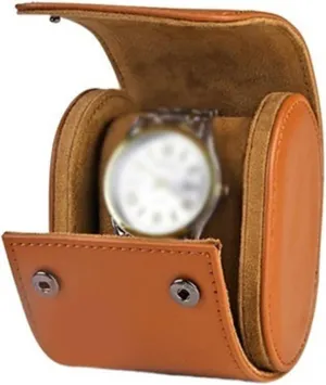 Organizer Portable Watch Storage Box PU Leather legume ironwork Watch Storage Bag Suitable for Home, Travel and Business Trips (excluding Watches) Jewelry Case (Color : Brown, Size : Brass) GRFIT Watch Display 