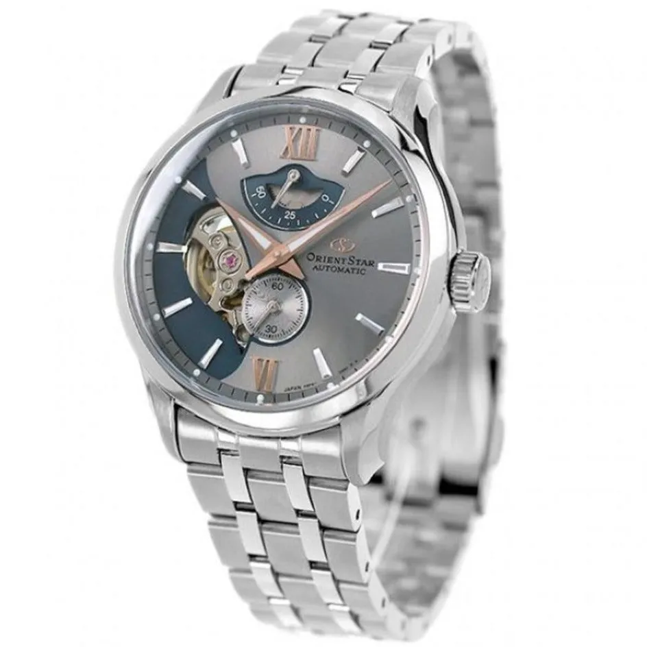Orient Star Contemporary Layered Skeleton Men's Silver Watch RE-AV0B09N00B