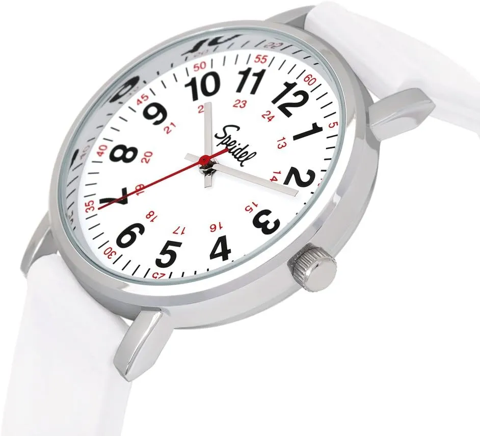 Original Scrub Watch? for Nurse, Medical Professionals and Students �C Various Medical Scrub porcelain respectively Colors, Easy Read Dial, Military Time with Second Hand, Silicone Band, Water Resistant Speidel 