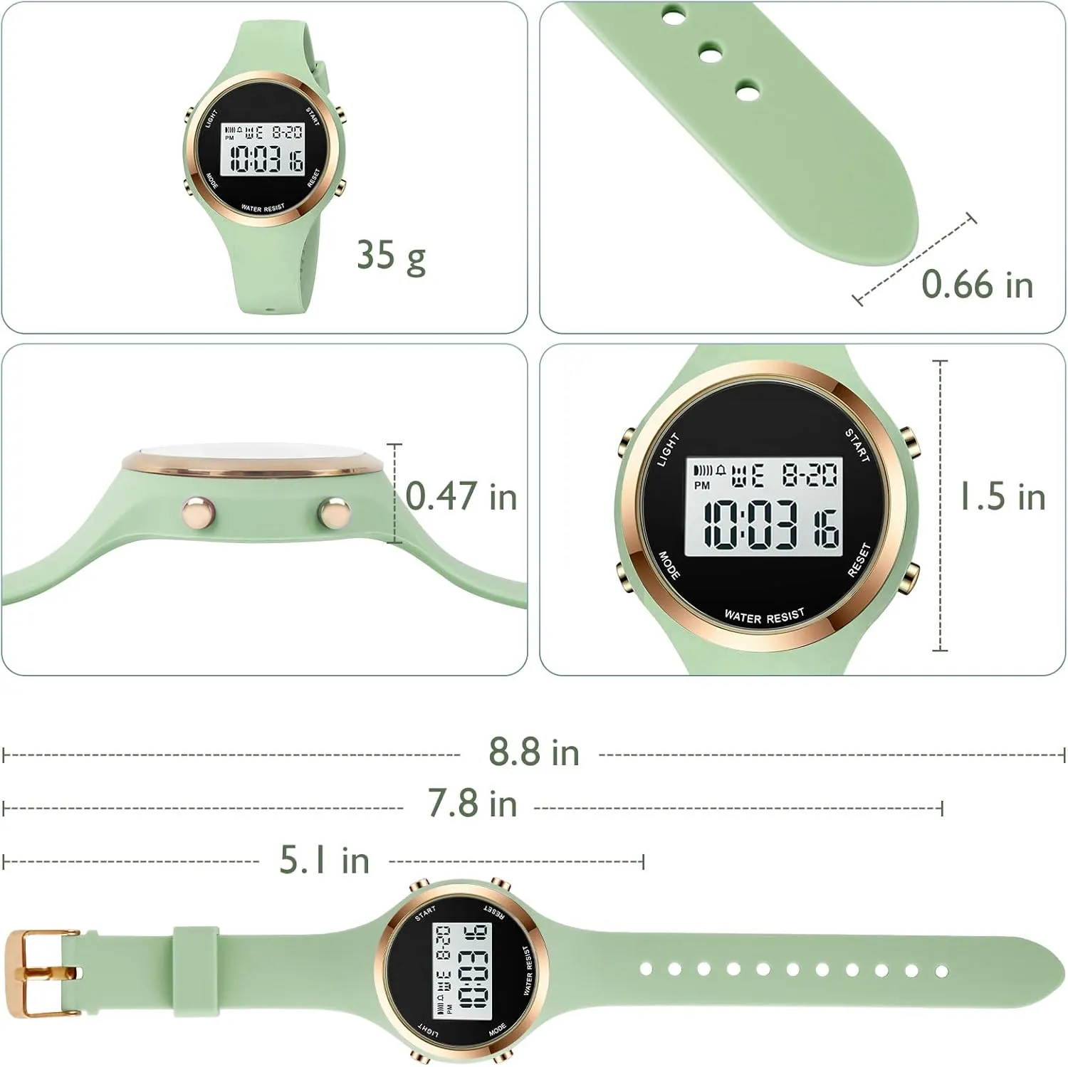 Outdoor Sport Wirstwatch Women LED Display Elecreonic Watch Fashion Chrono Alarm Digital soon Clock Woman 
