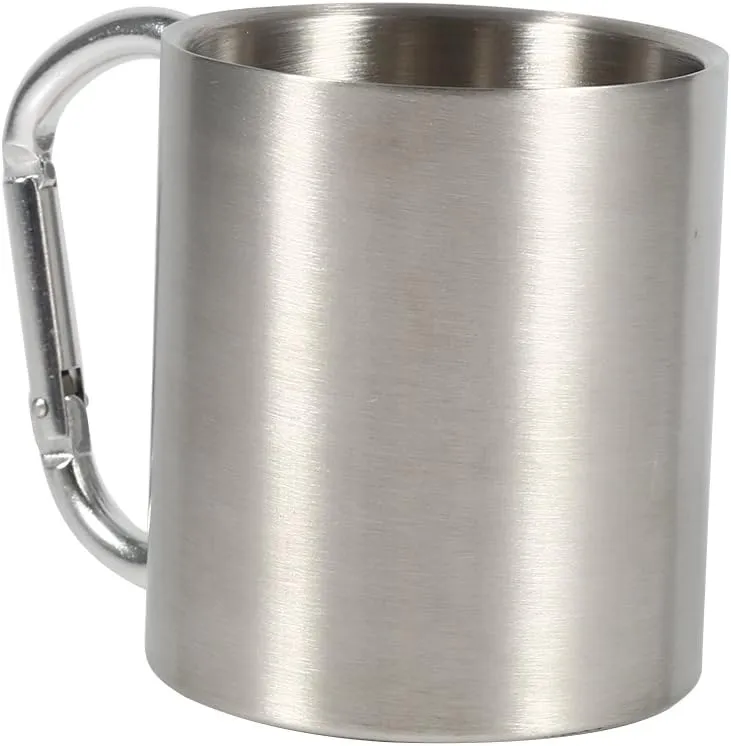 Outdoor Sports Camping Hiking earn sidewalk captain Climbing Home Office Stainless Steel Portable Mug with D-Ring Carabiner Hook Handle Sports Water Cups for 