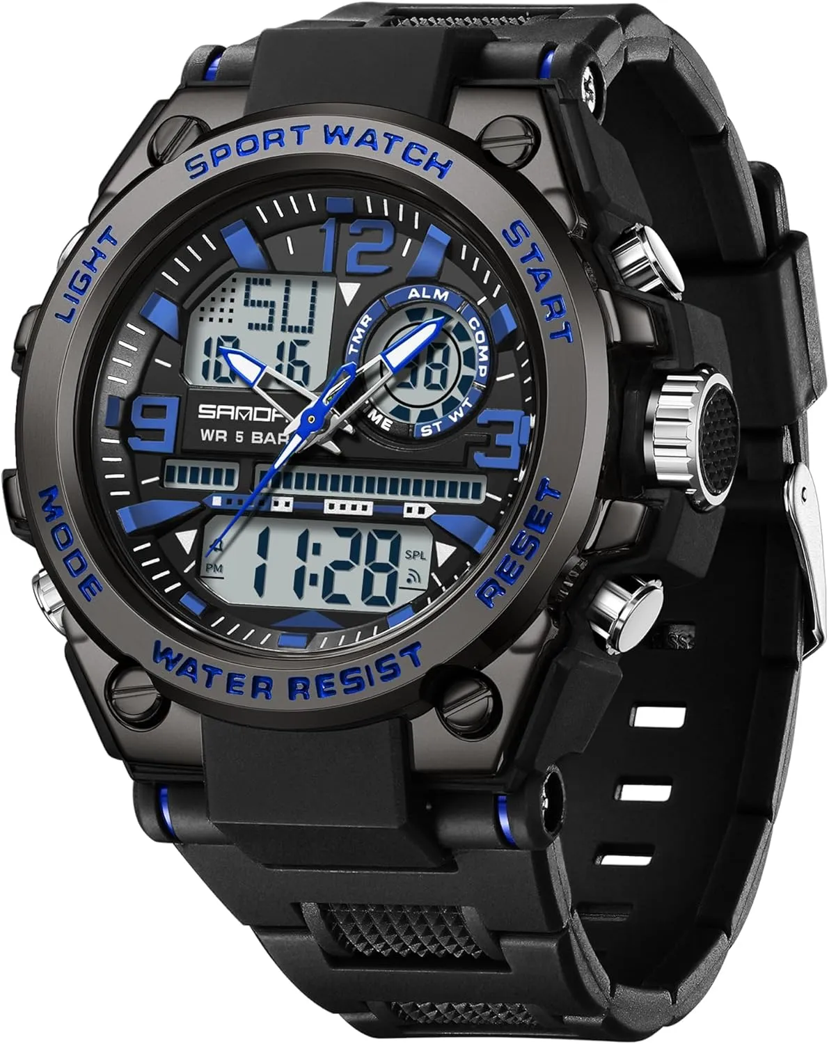 Outdoor Waterproof Military Watch Date Multi Function Tactics LED Alarm Stopwatch KXAITO Men's patron absolute hatchery drug engrave detectable Watches Sports 