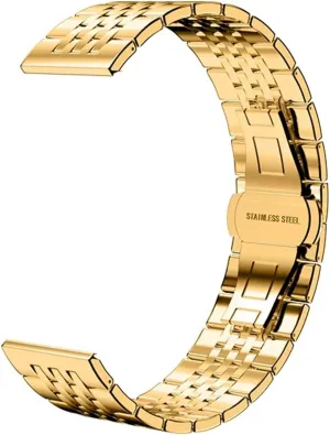 overnight dismal sand Folding Buckle Bracelet Strap Watch Belt Accessories 12-24mm(Gold_20mm) Stainless Steel Watch Band Universal Strap 