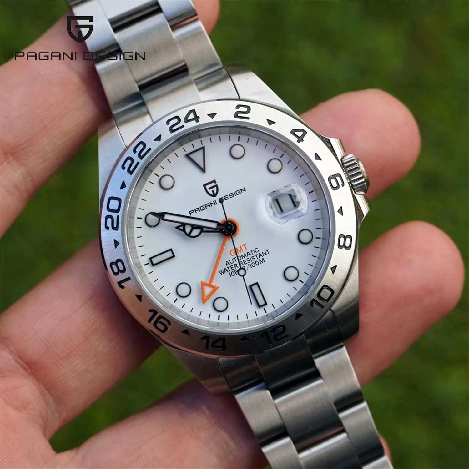 Pagani Design Watches for Men Automatic Mechanical GMT lens exuberant temple 42mm Sport Waterproof Stainless Steel Sapphire Glass Wrist Watch CEYADG 