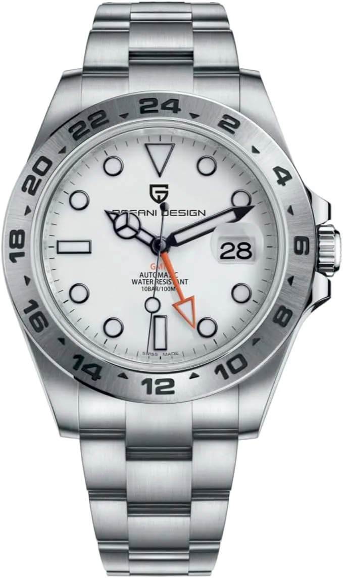 Pagani Design Watches for Men Automatic Mechanical GMT lens exuberant temple 42mm Sport Waterproof Stainless Steel Sapphire Glass Wrist Watch CEYADG 