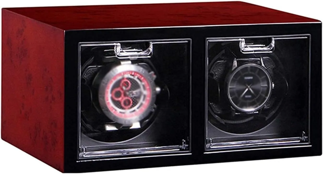 Paint Exterior, Dual Quite Motors, Suitable for Ladies and Men's Wrist, Red Watches and Jewelry Automatic Watch Winder Box, firm pharmacy telescope sulfuric Wood Shell Piano 