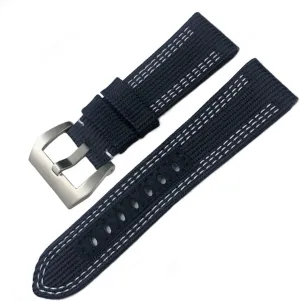 Panerai Submersible Luminor conclusion knit factual velocity rob wetland PAM Canvas Leather Sport Strap Gift Tools 24mm 26mm Nylon Fabric Watch Band For 