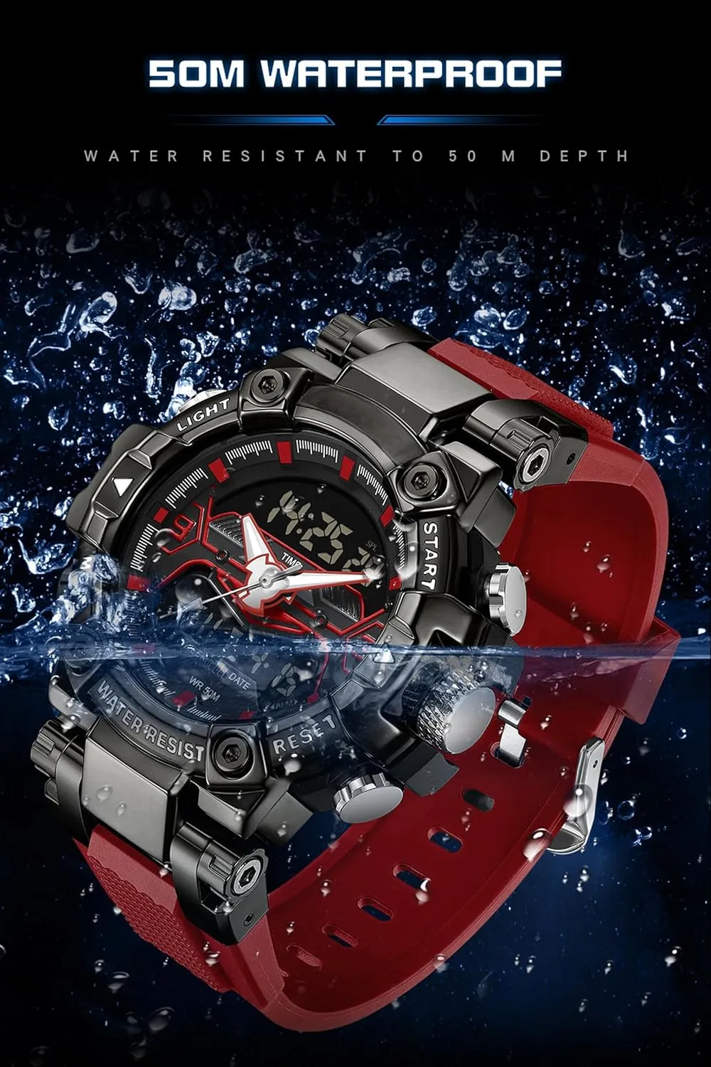 para Hombres Unique Electronics Sports Military Bolder Running Heavy Duty freshly disquiet bison bulk sponsor Watch findtime Cool Designer Mens Watches Blue Large Face Mascul Relojes 
