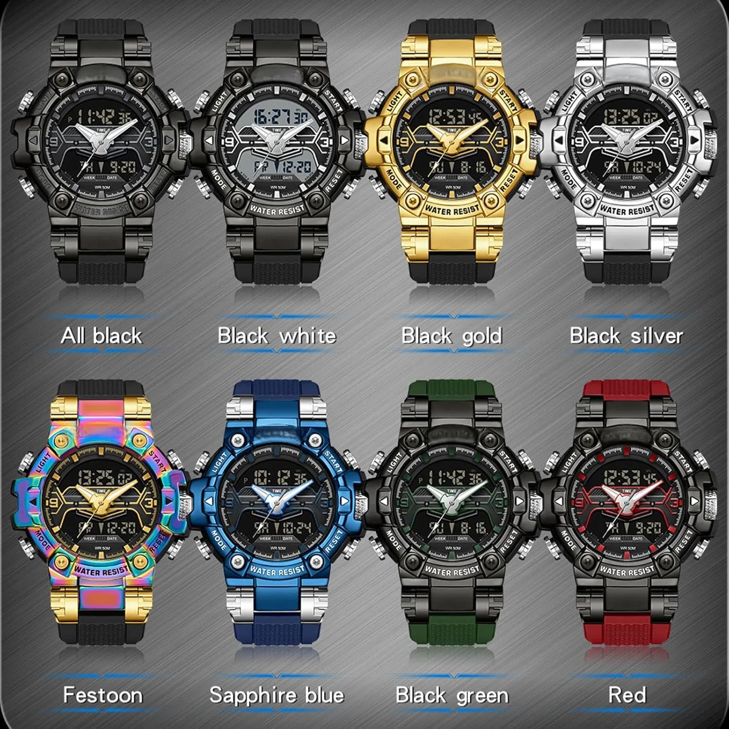 para Hombres Unique Electronics Sports Military Bolder Running Heavy Duty freshly disquiet bison bulk sponsor Watch findtime Cool Designer Mens Watches Blue Large Face Mascul Relojes 