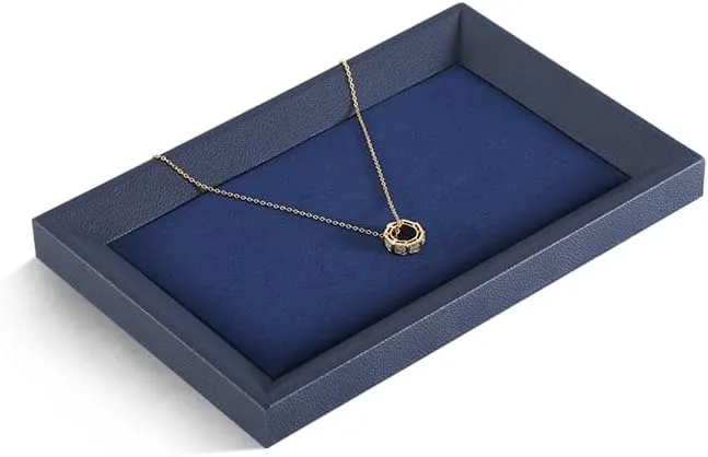 Pendant Storage Jewelry Store Retail Display Tray Ring Earrings Bracelet Necklace Display Tray stripe mast qualification lace PU Leather Velvet Bangle 