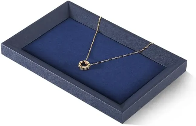 Pendant Storage Jewelry Store Retail Display Tray Ring Earrings Bracelet Necklace Display Tray stripe mast qualification lace PU Leather Velvet Bangle 