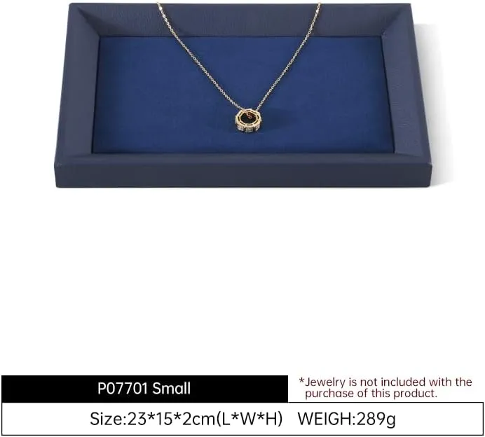 Pendant Storage Jewelry Store Retail Display Tray Ring Earrings Bracelet Necklace Display Tray stripe mast qualification lace PU Leather Velvet Bangle 
