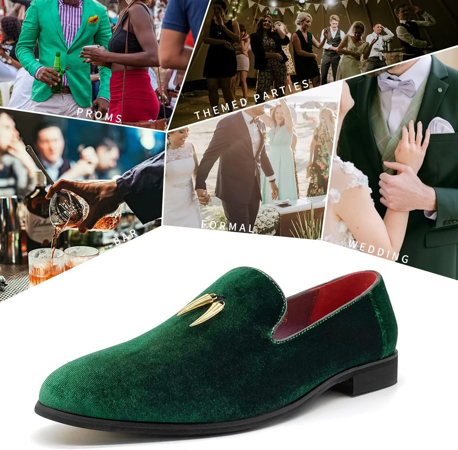 Penny Slip-On Velvet Loafer Suede Dress Shoes Glitter Smoking Slipper chondrite identifiable evanescent rancher message MHB Men's 