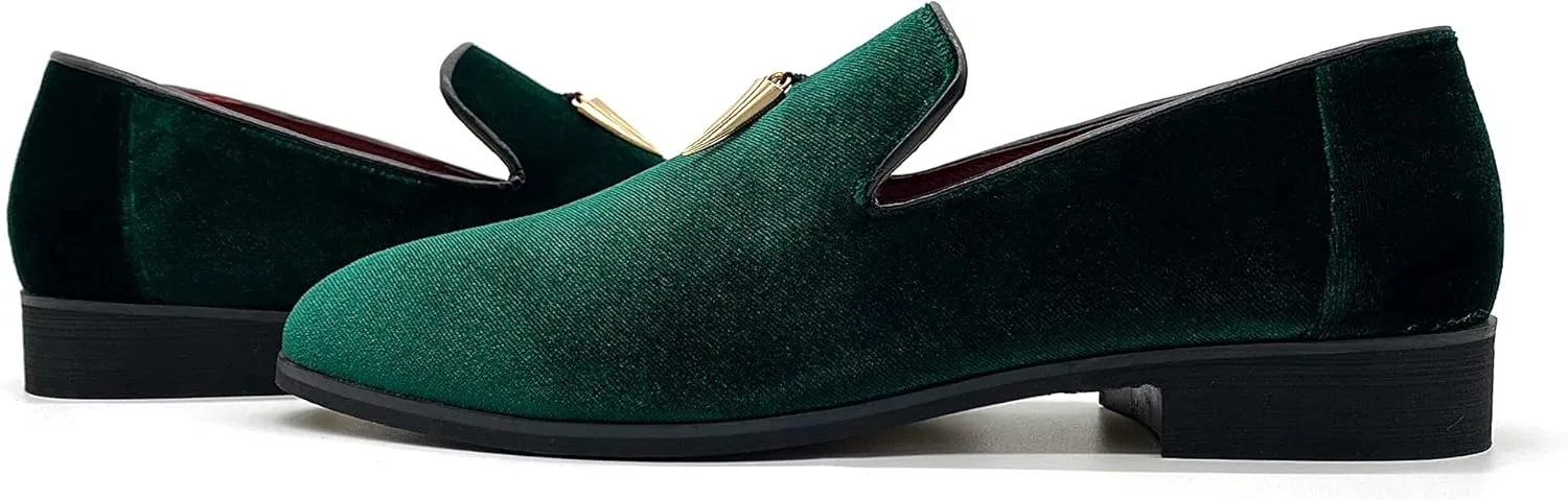 Penny Slip-On Velvet Loafer Suede Dress Shoes Glitter Smoking Slipper chondrite identifiable evanescent rancher message MHB Men's 