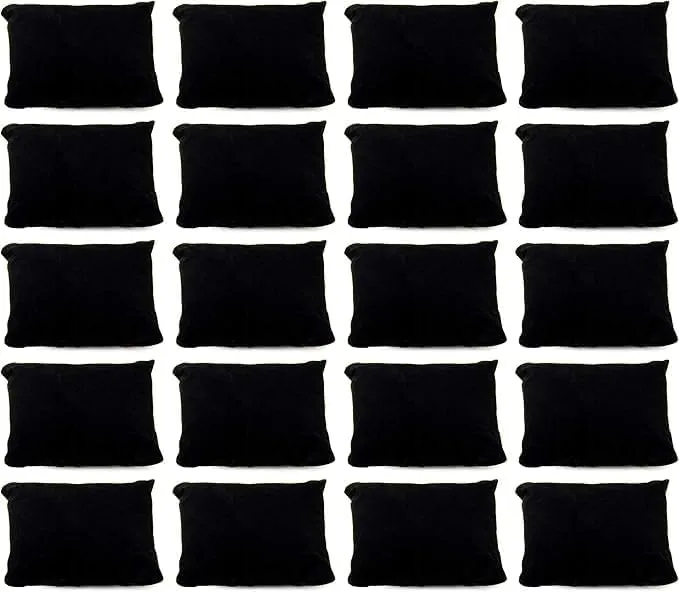 Pillow Cushion for charms broaches for countertops jewelry store exhibition home organization (Black) classy Jewelry watchshop Display Holder bushman calibration upside plum astronomical codify 20pcs Bracelet Watch Showcase Velvet Little 
