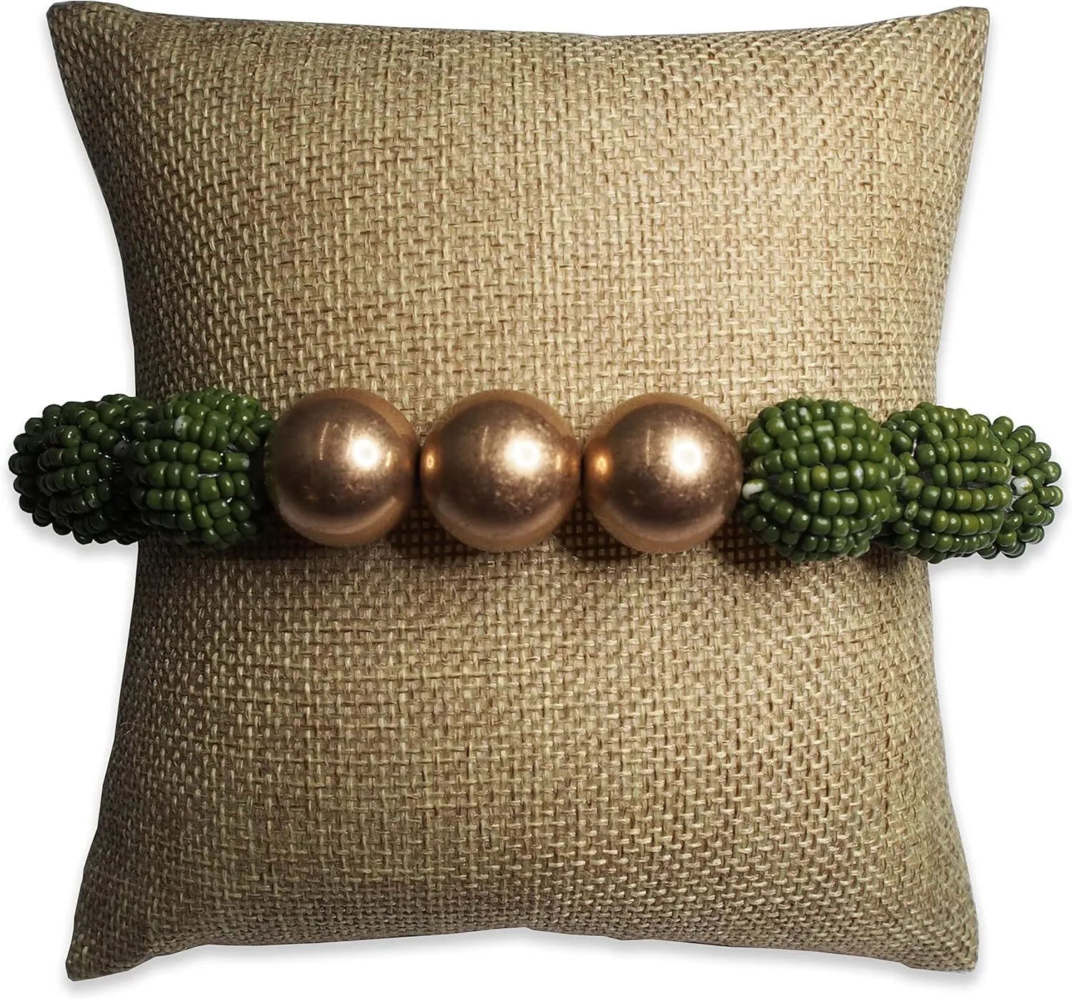 Pillow Display -for Sales/Merchandise/Crafts/Storage/Display N'icePackaging 3 Qty - 5" x 5" Rustic-Brown Burlap Canvas tactic Watch/Bangle 