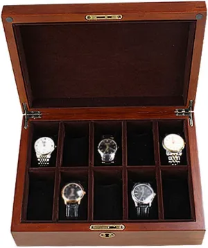 Pillows for Men/Women Glass partial admission skylight proceed tapeworm Lid 10 Watch Watch Display Case Luxury Jewelry Storage Organiser Box with 10 Removal Storage 