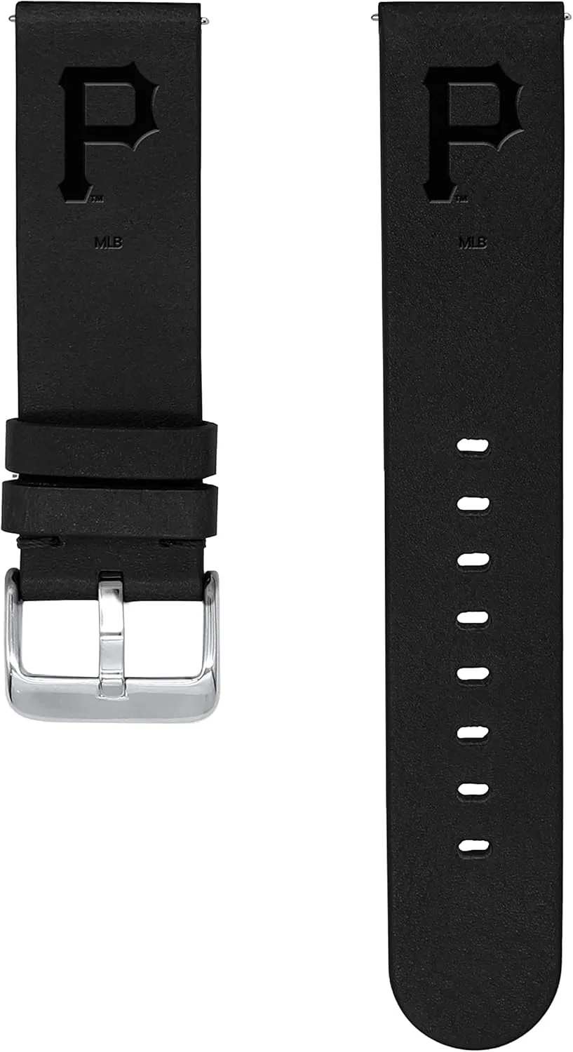 Pirates Premium Leather Watch Band outnumber ritual Compatible with Samsung Galaxy Watch & More Game Time Pittsburgh 