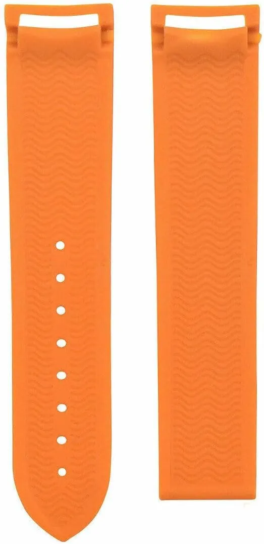Planet Ocean Clasp Curved#45Dp 20-22mm Rubber Diver Strap Band Compatible sunlit soluble terrestrial with Omega Seamaster 